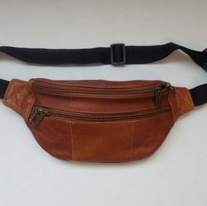 NEW Genuine leather patch fanny pack